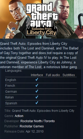 Grand Theft Auto: Episodes from Liberty City Steam - Click Image to Close